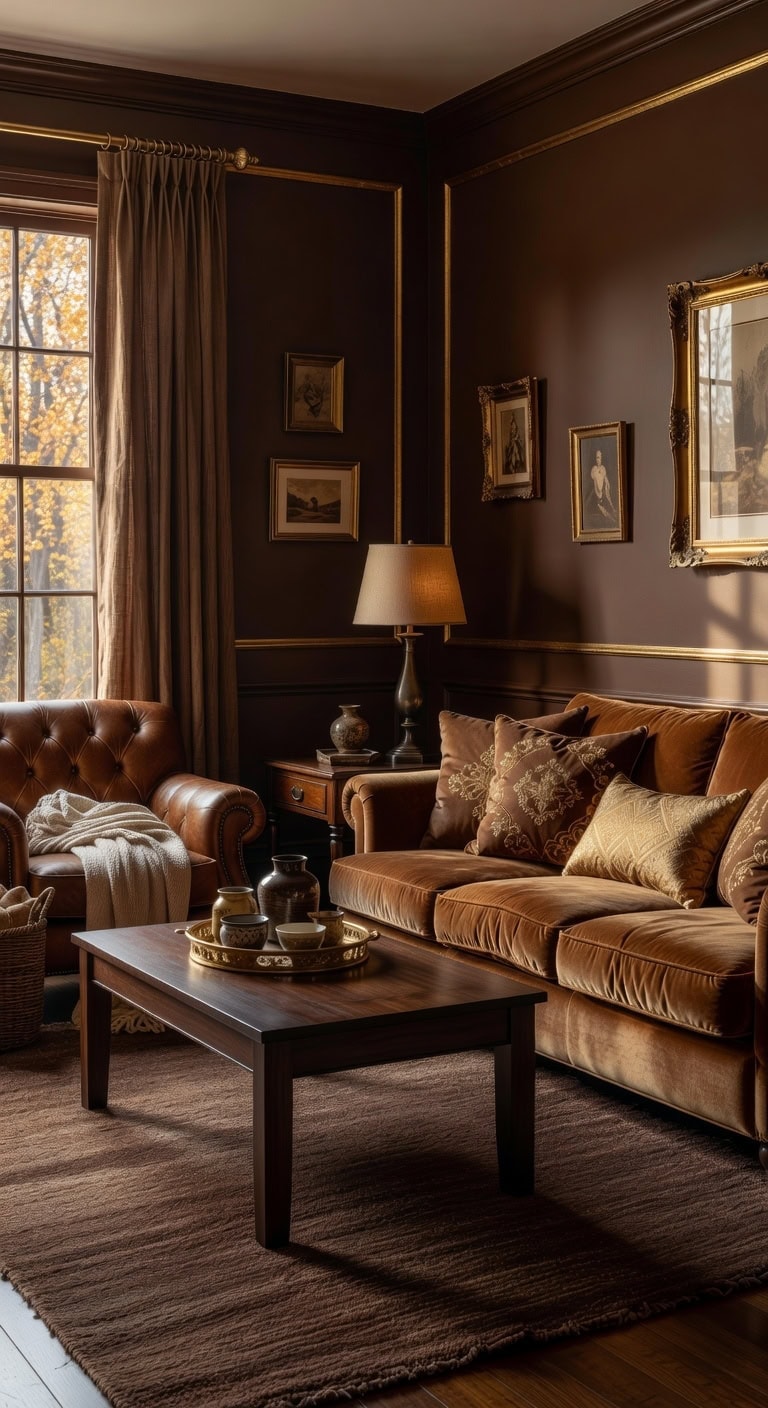 luxurious cocoa brown velvet pillows