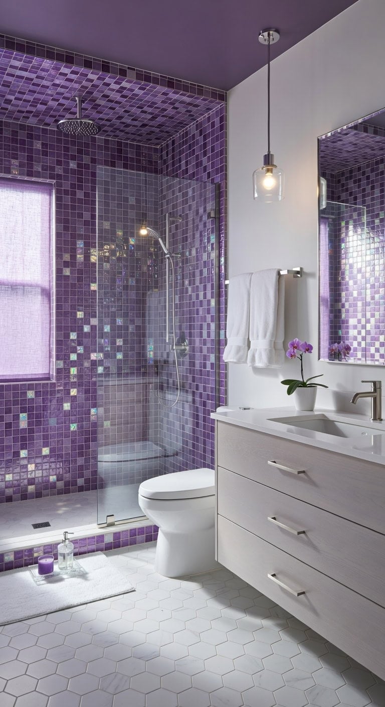 luxurious shimmering visually captivating shower