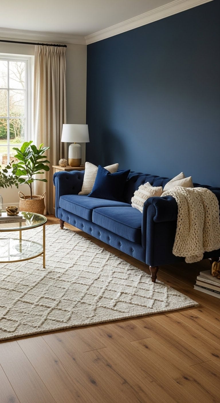 luxurious statement velvet sofa centerpiece