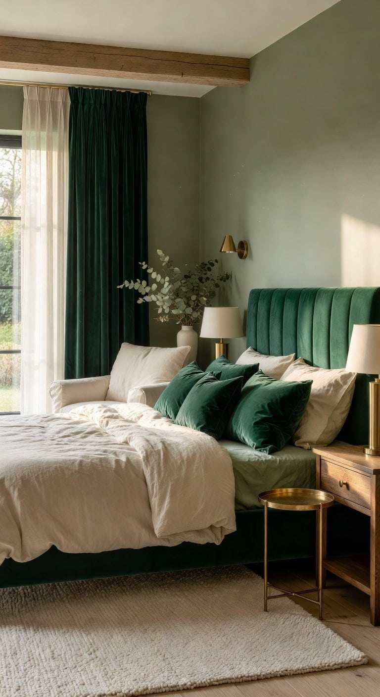 luxurious transformative emerald green blackout curtains