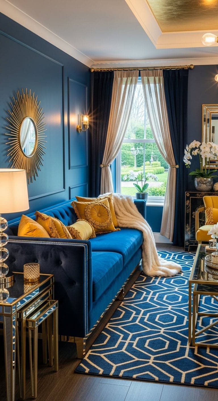 luxurious velvet glamour sofa