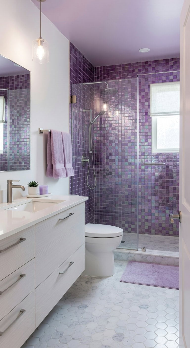 luxury spa like shower tile transformation