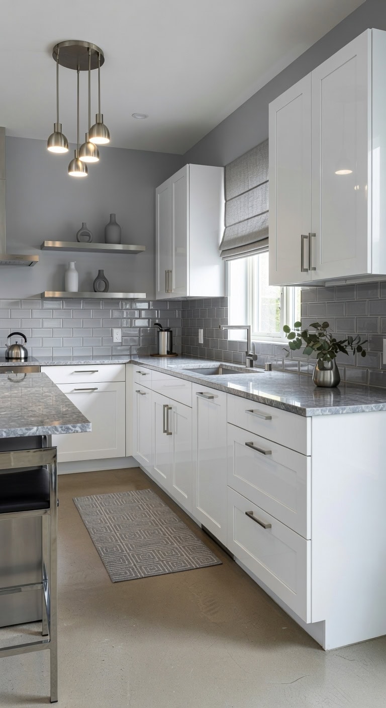 metallic modern industrial chic welcoming