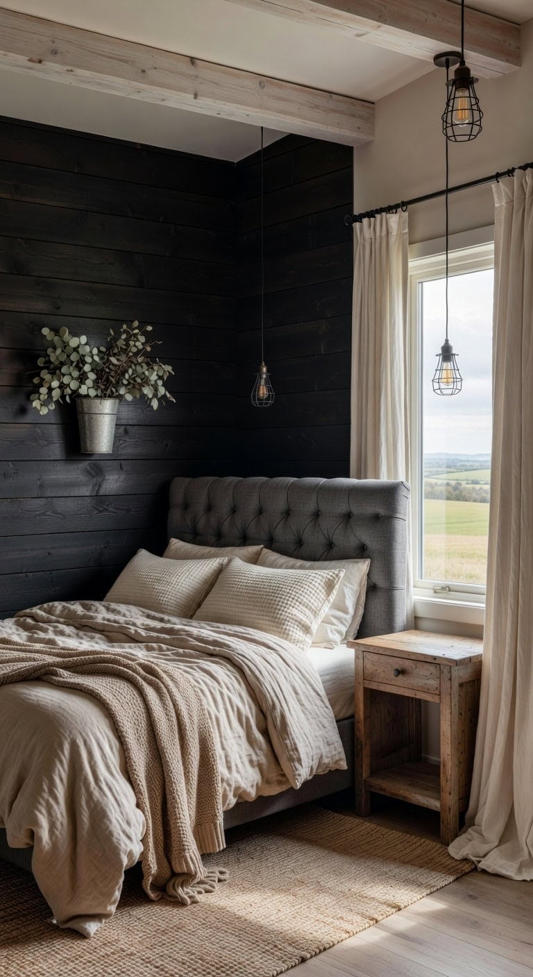 modern farmhouse black shiplap charm
