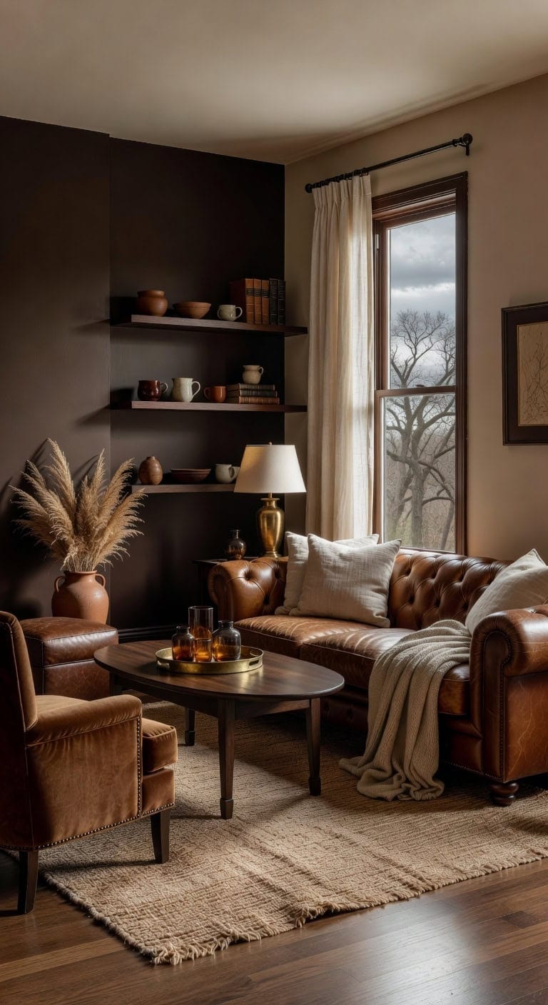 moody sophisticated accent wall transformation