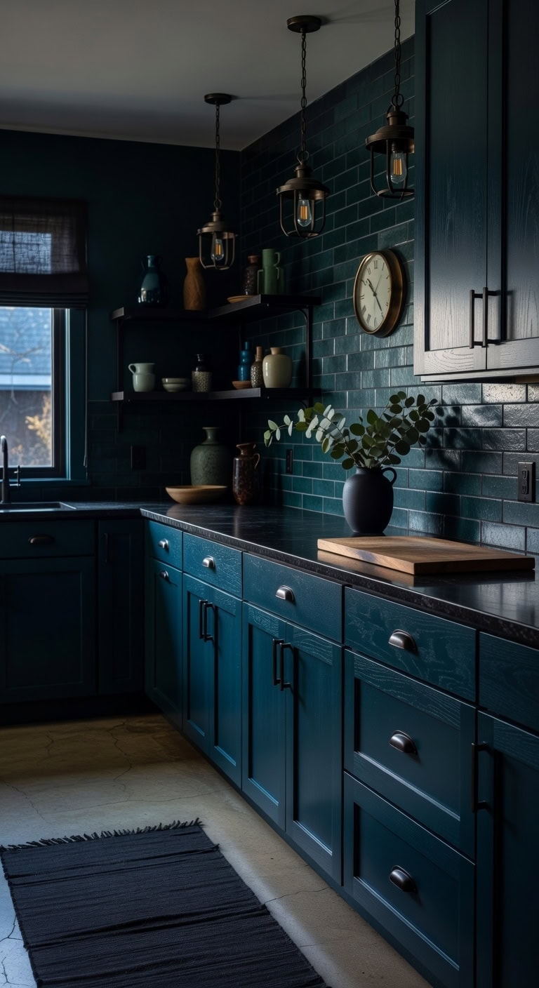 moody sophisticated confident kitchen design