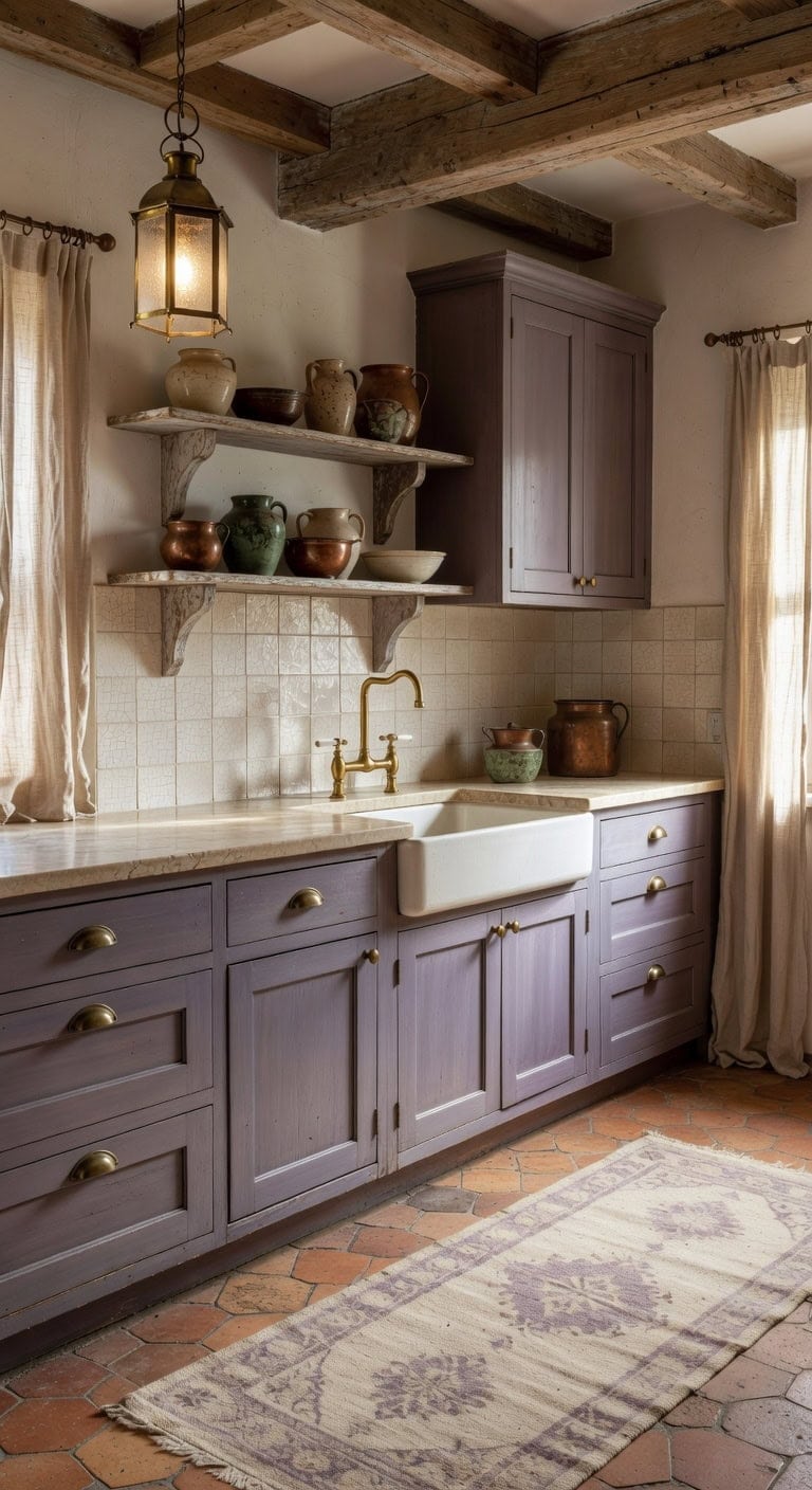muted french country kitchen elegance
