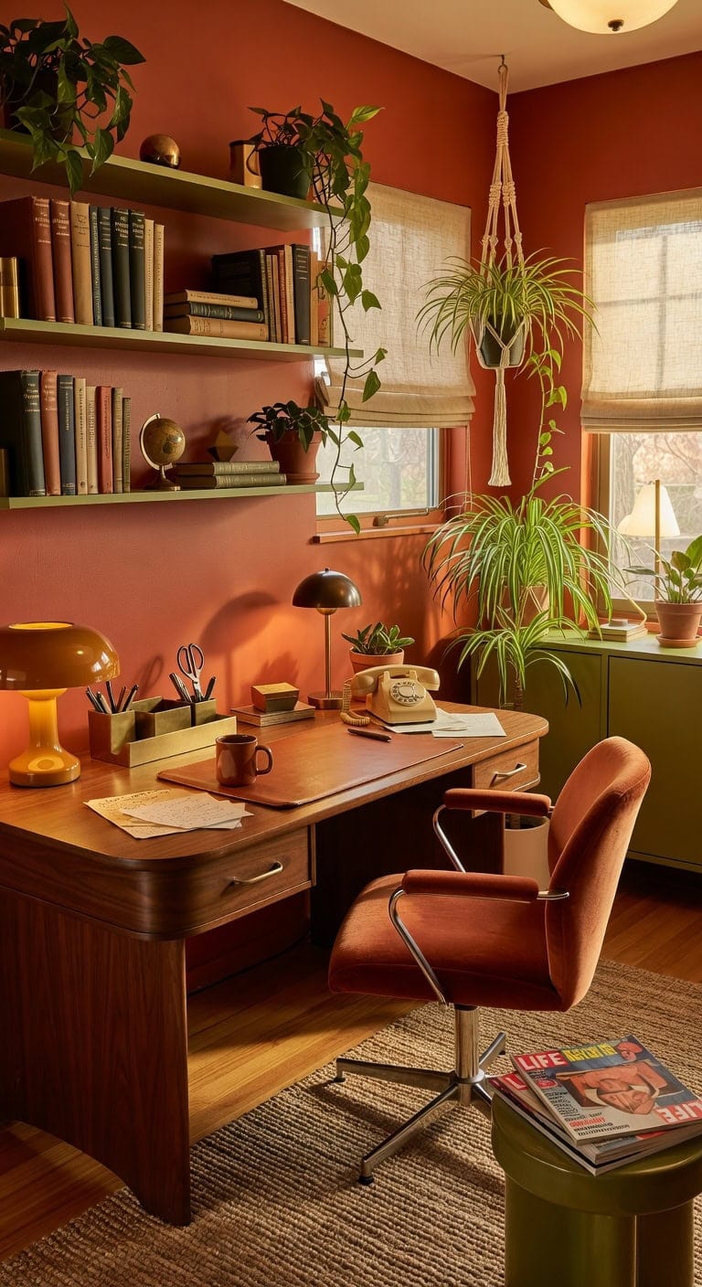 nostalgic cozy productive workspace