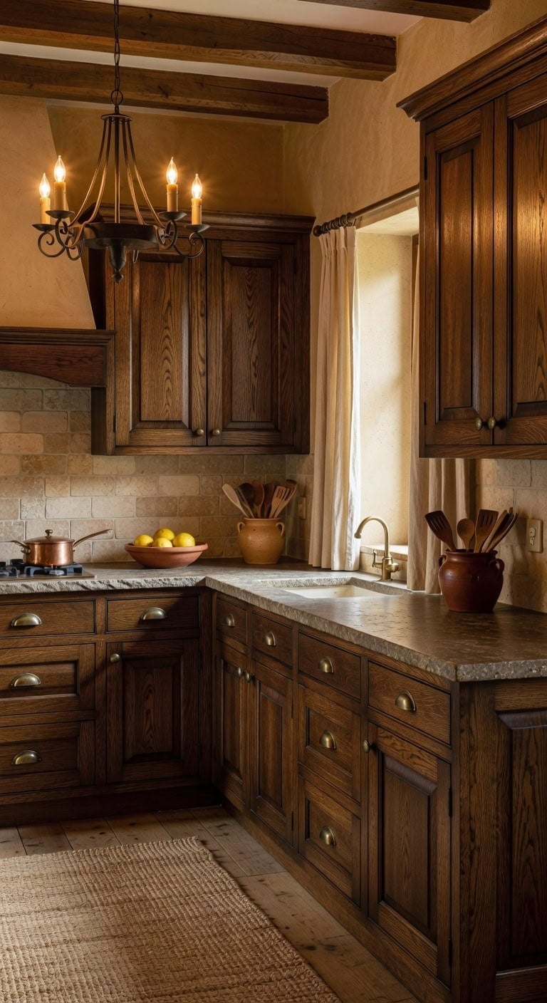 old world kitchen charm