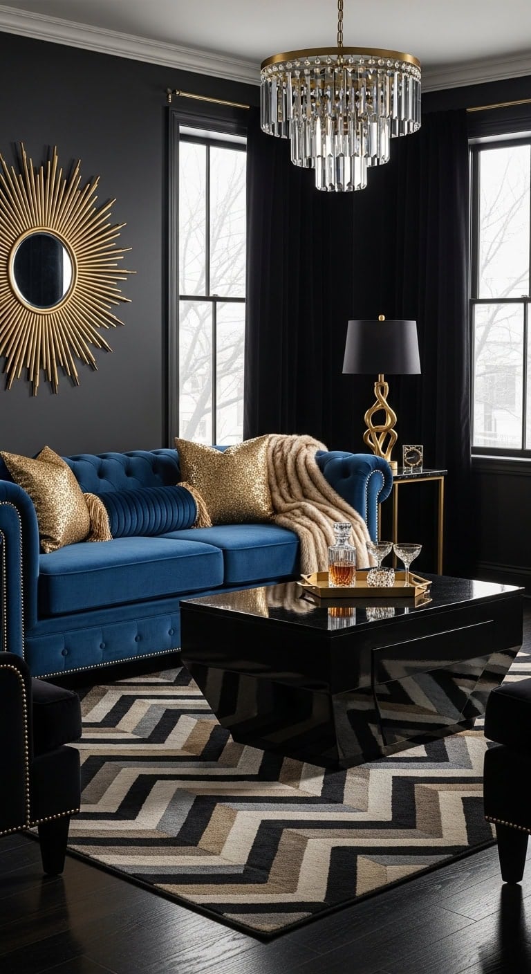 opulent gatsby era glamour sofa