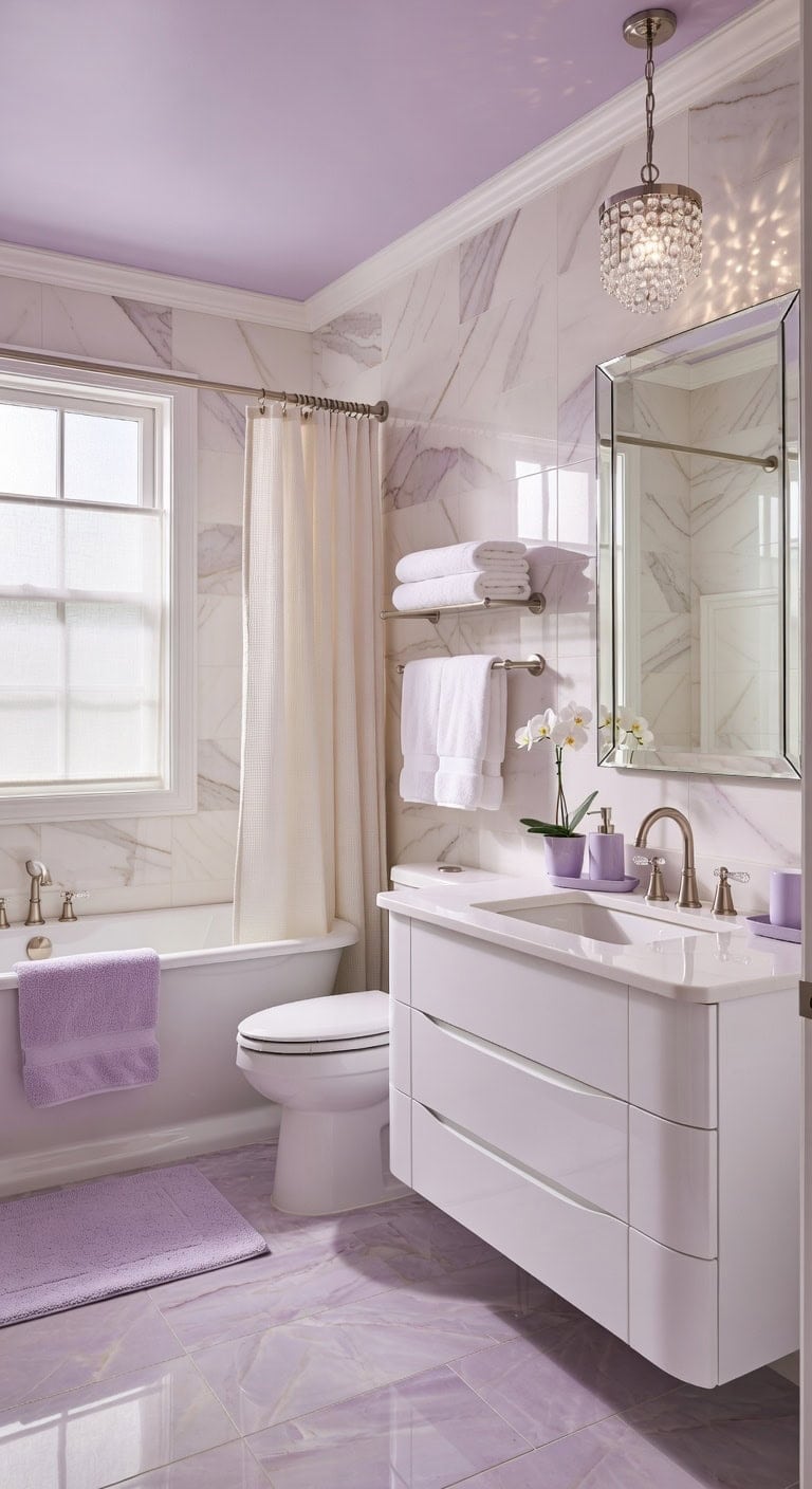 pastel violet marble look luxury retreat