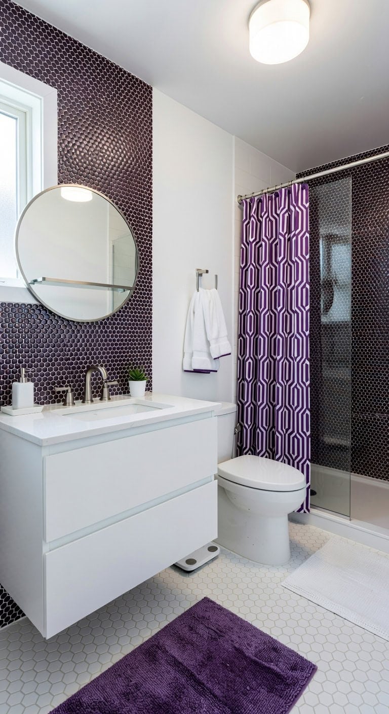 playful sophisticated bathroom design statement