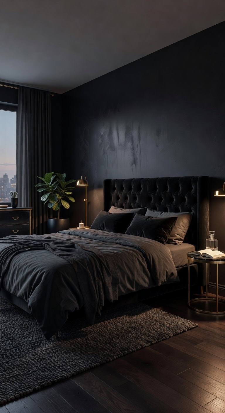 plush sophisticated bedroom design focal point