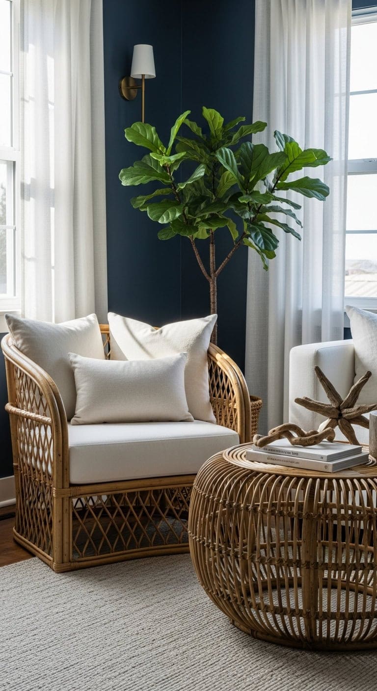 refined coastal sophistication with natural textures