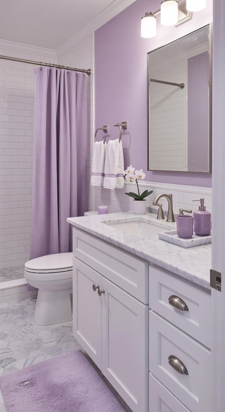 refined orchid toned bathroom accessory collection
