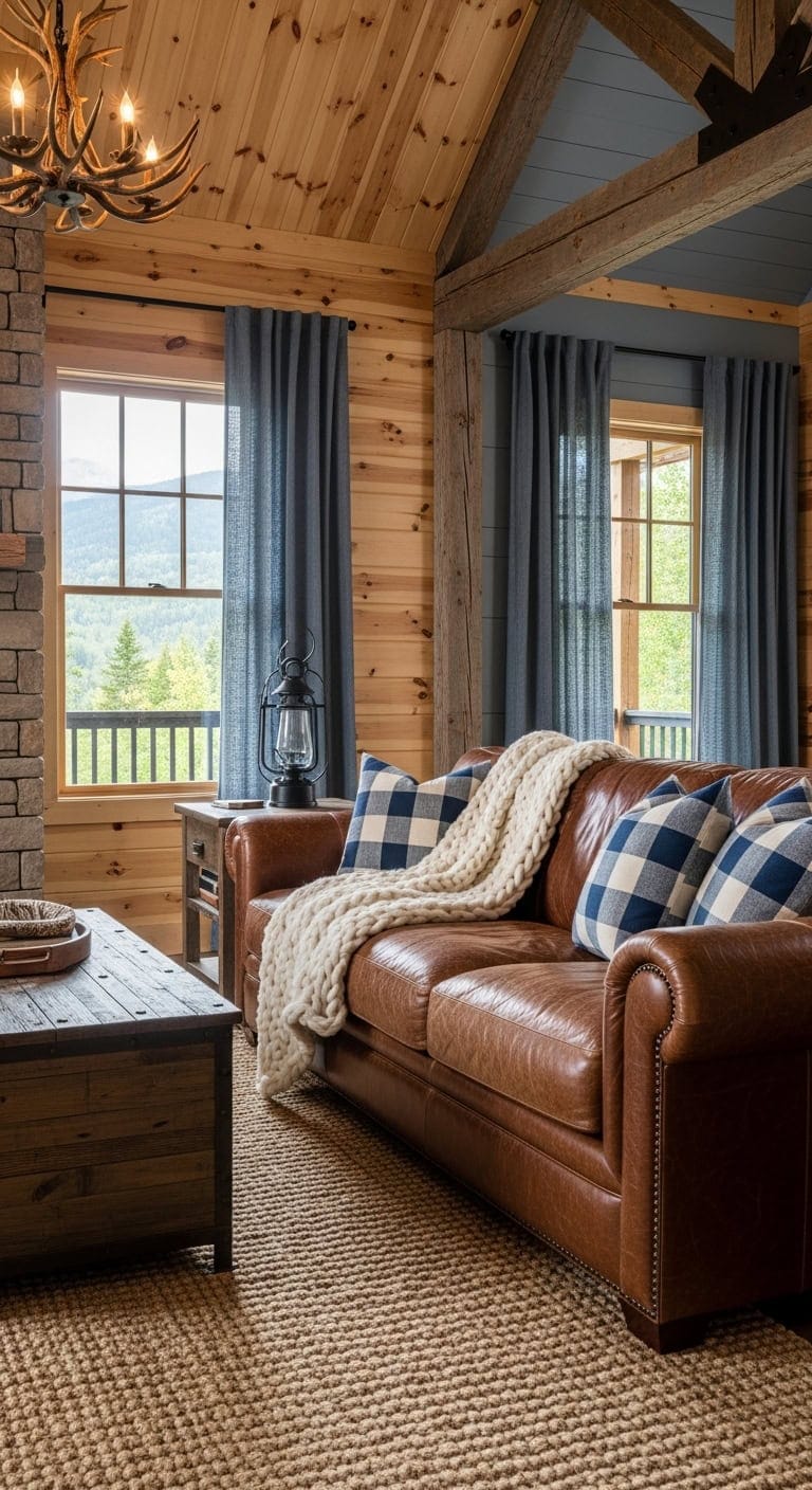 relaxed cabin living room retreat