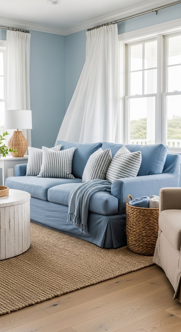 relaxed coastal elegance in living room
