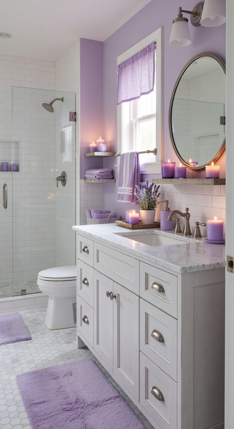 relaxing lavender decor ambiance