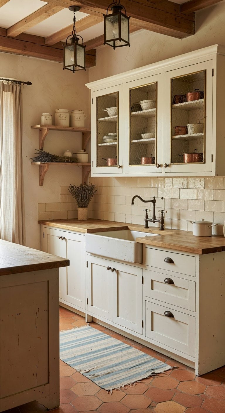 rustic french farmhouse cabinet charm