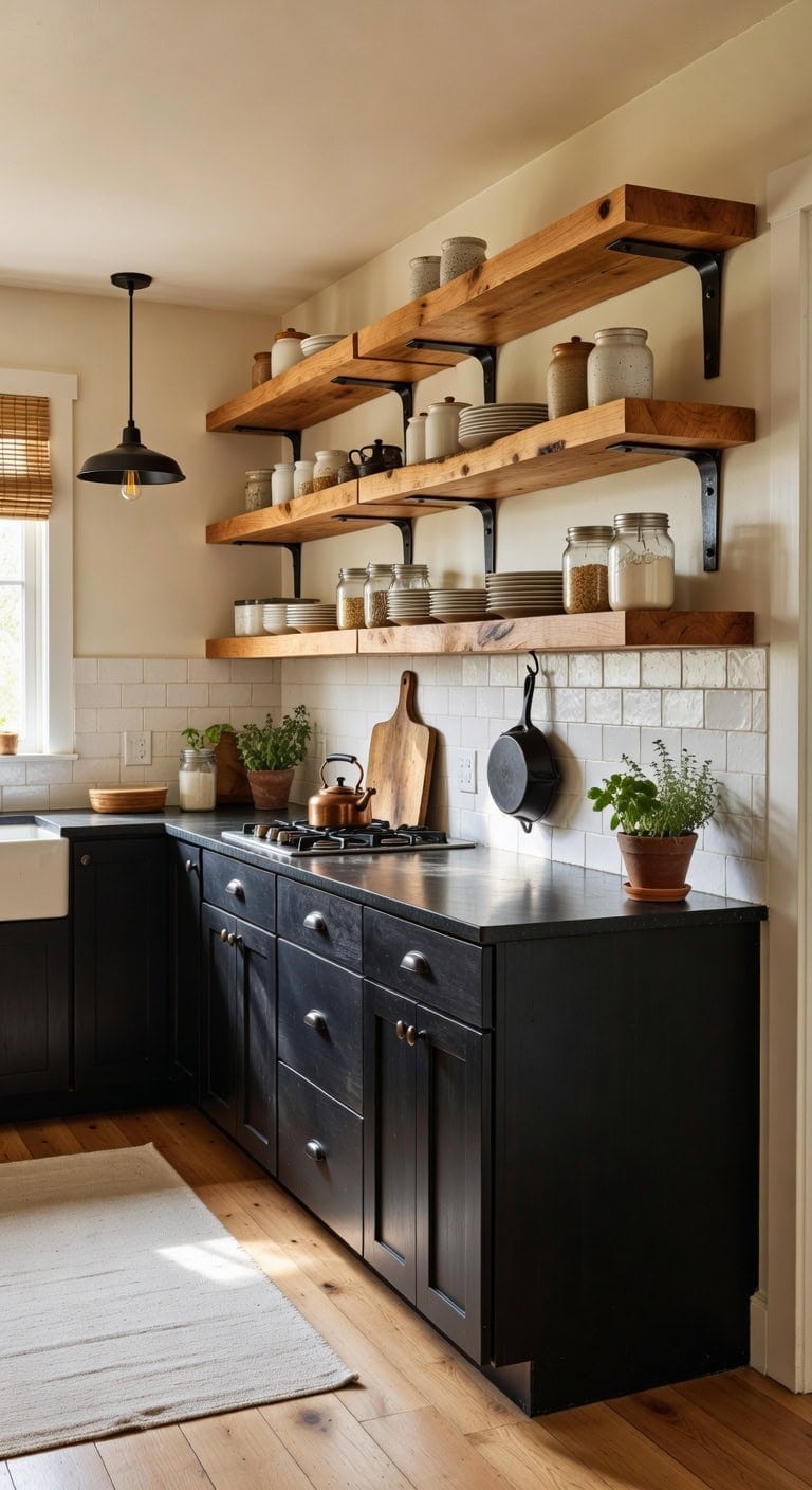 rustic heavy duty kitchen storage solution