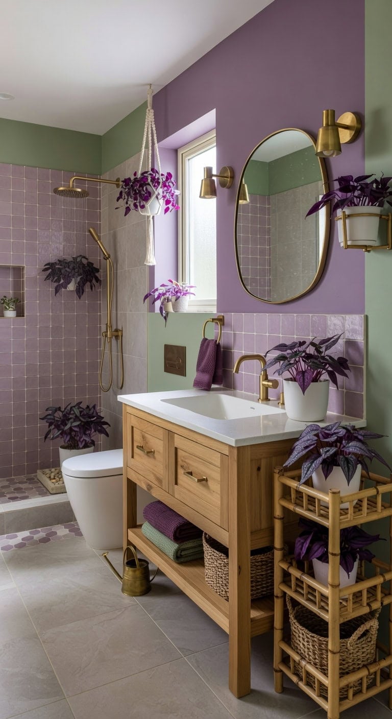 serene botanical bathroom sanctuary
