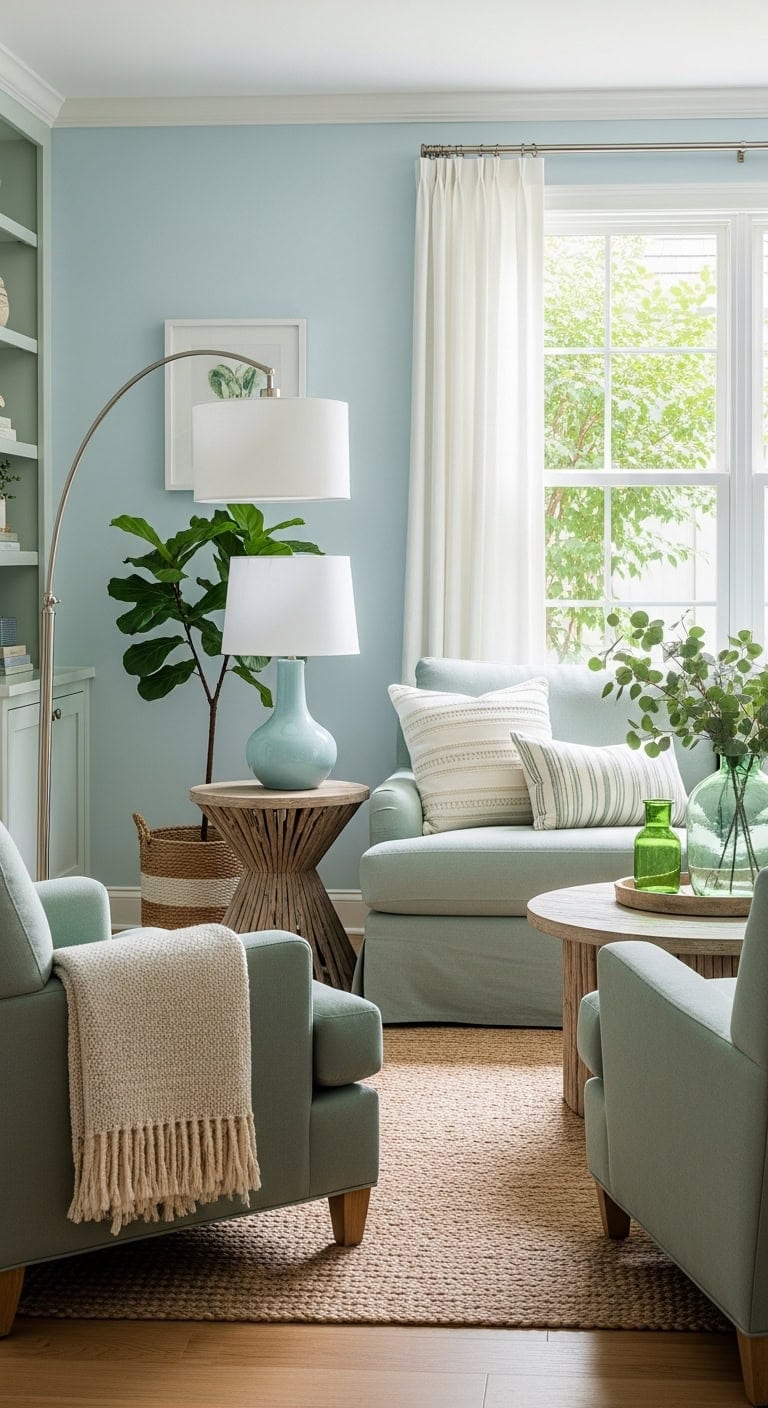 serene coastal inspired living room sanctuary