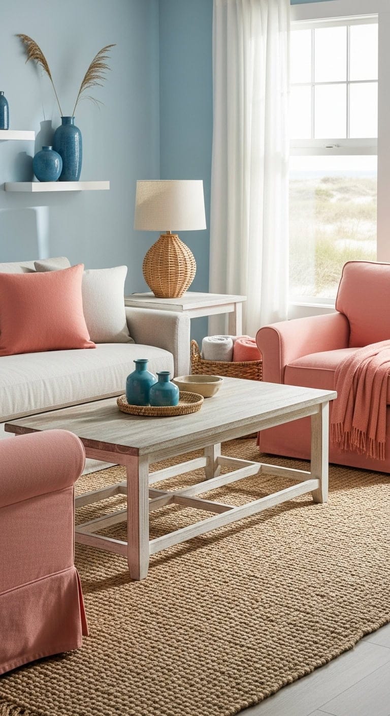 serene coastal living room design