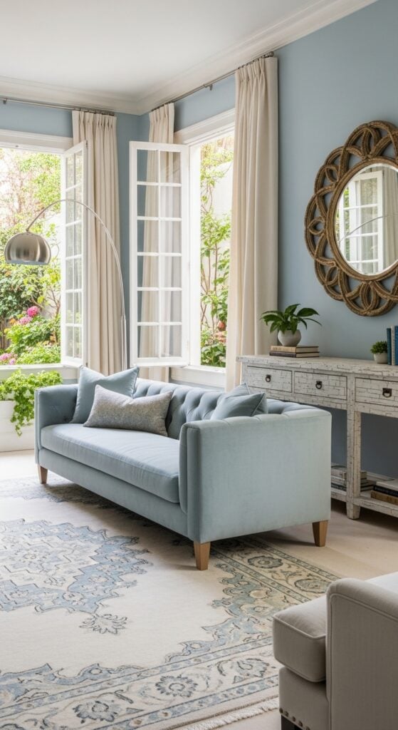 23 Light Blue Living Room Designs That Feel Fresh and Serene