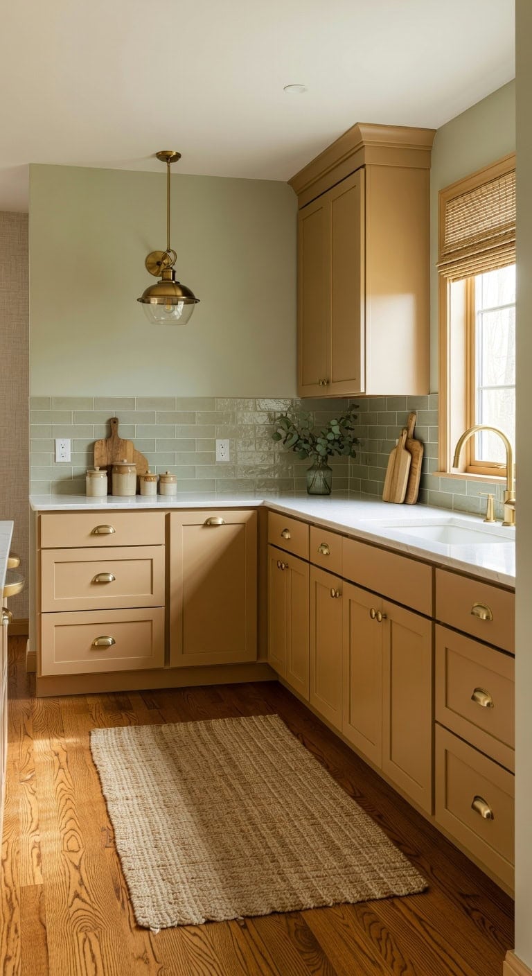 serene natural grounded kitchen oasis