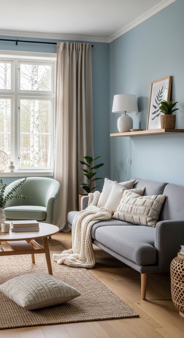 serene scandinavian sanctuary with organic accents