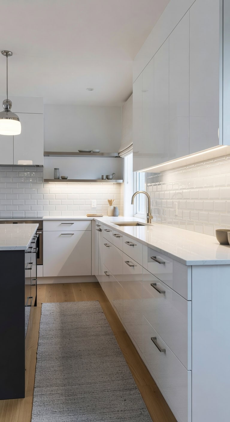 sleek modern kitchen lighting ambiance