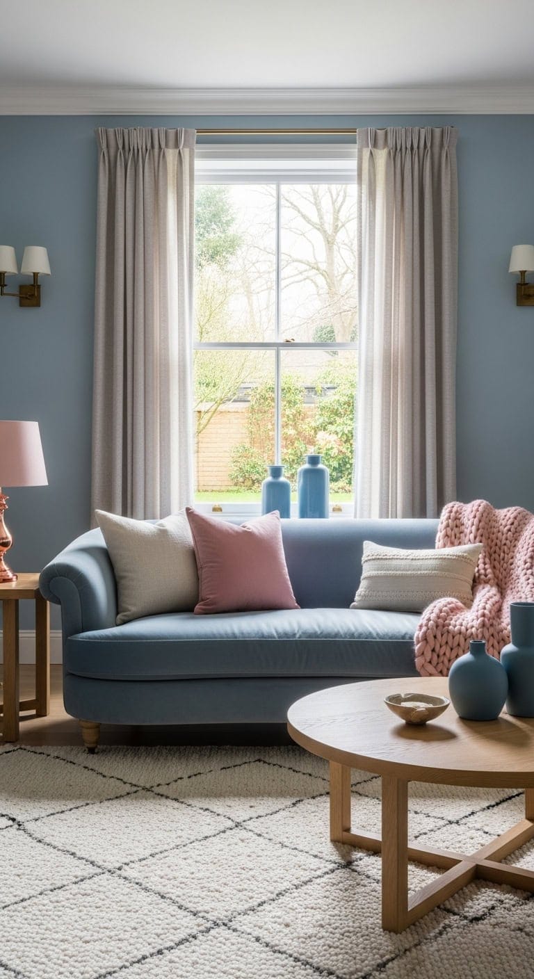 soft romantic modern living space