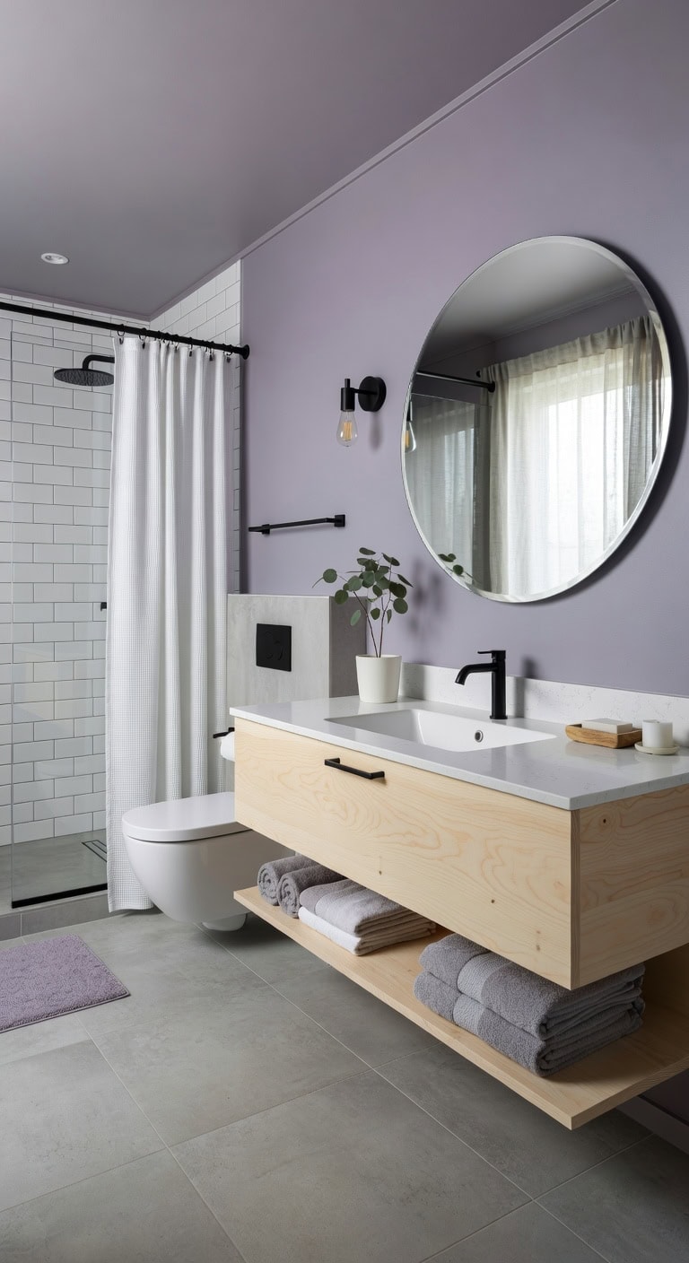 soothing clean minimalist scandinavian bathroom