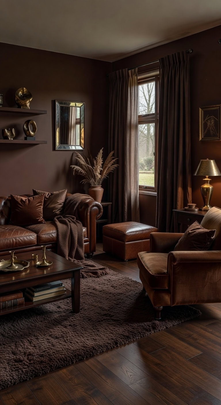 sophisticated comfort monochromatic brown retreat