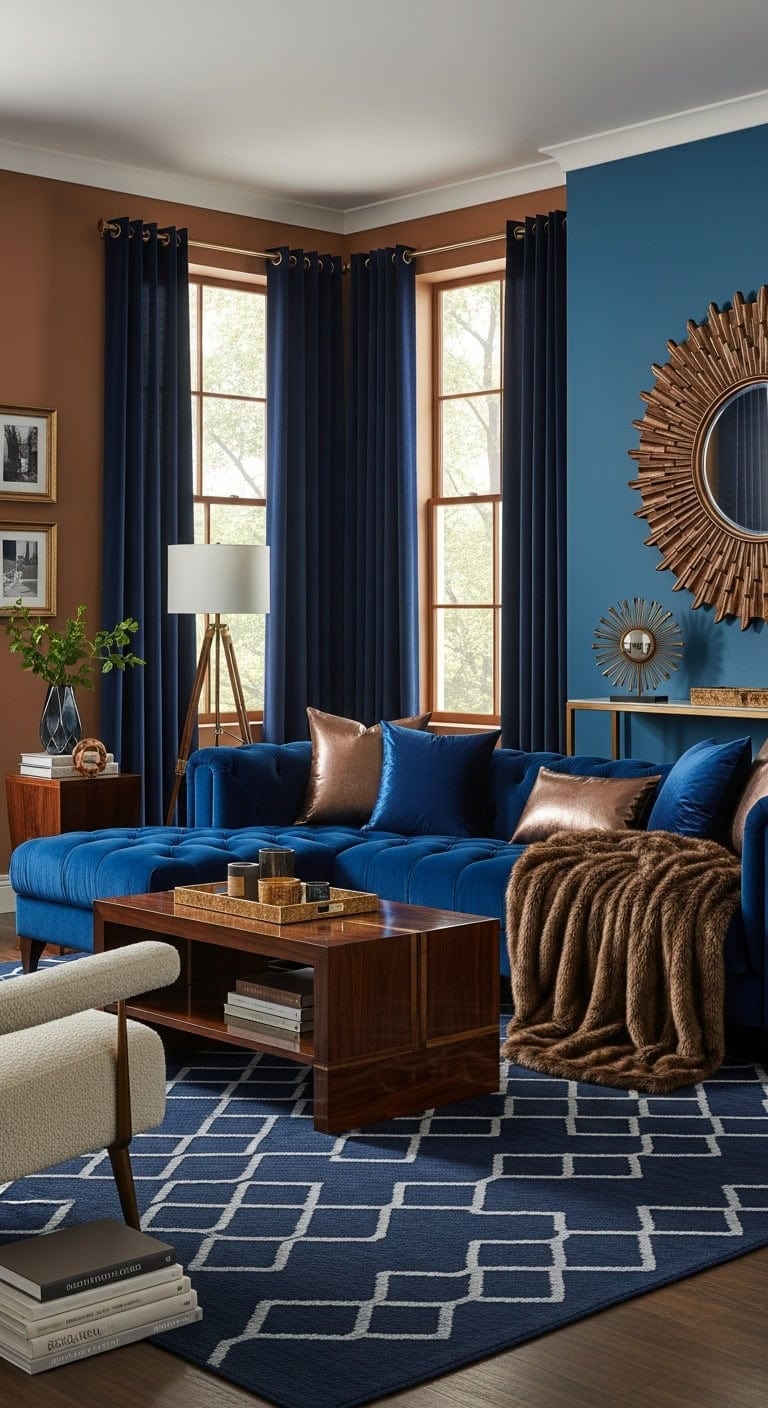 sophisticated contemporary glamorous metallic contrast