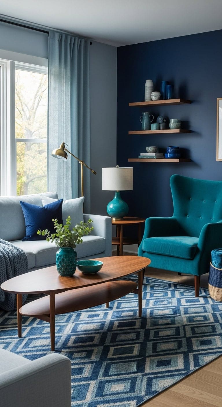 sophisticated layered blues calming cohesion