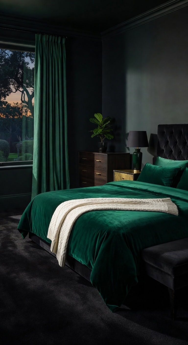 sophisticated luxurious jewel toned inviting