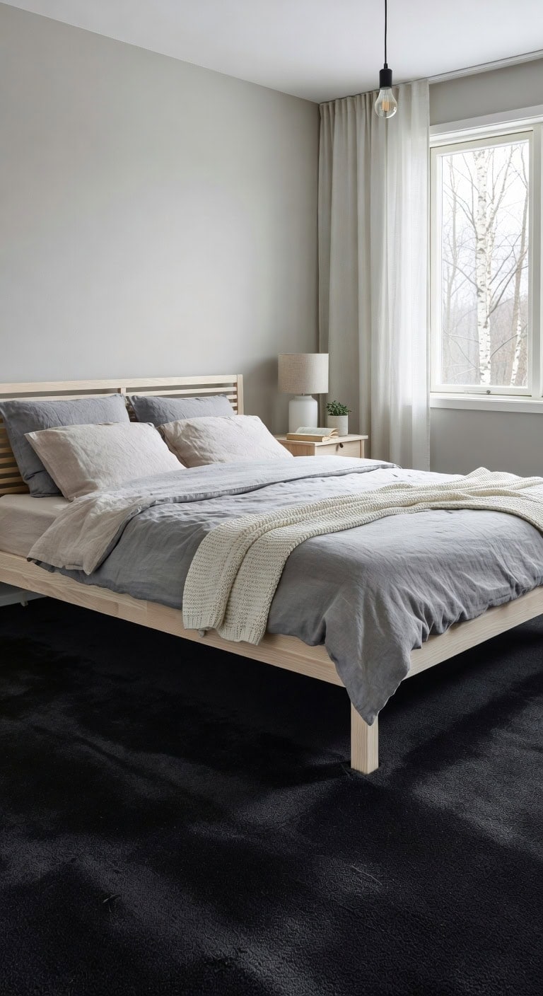 sophisticated nordic black bedroom comfort