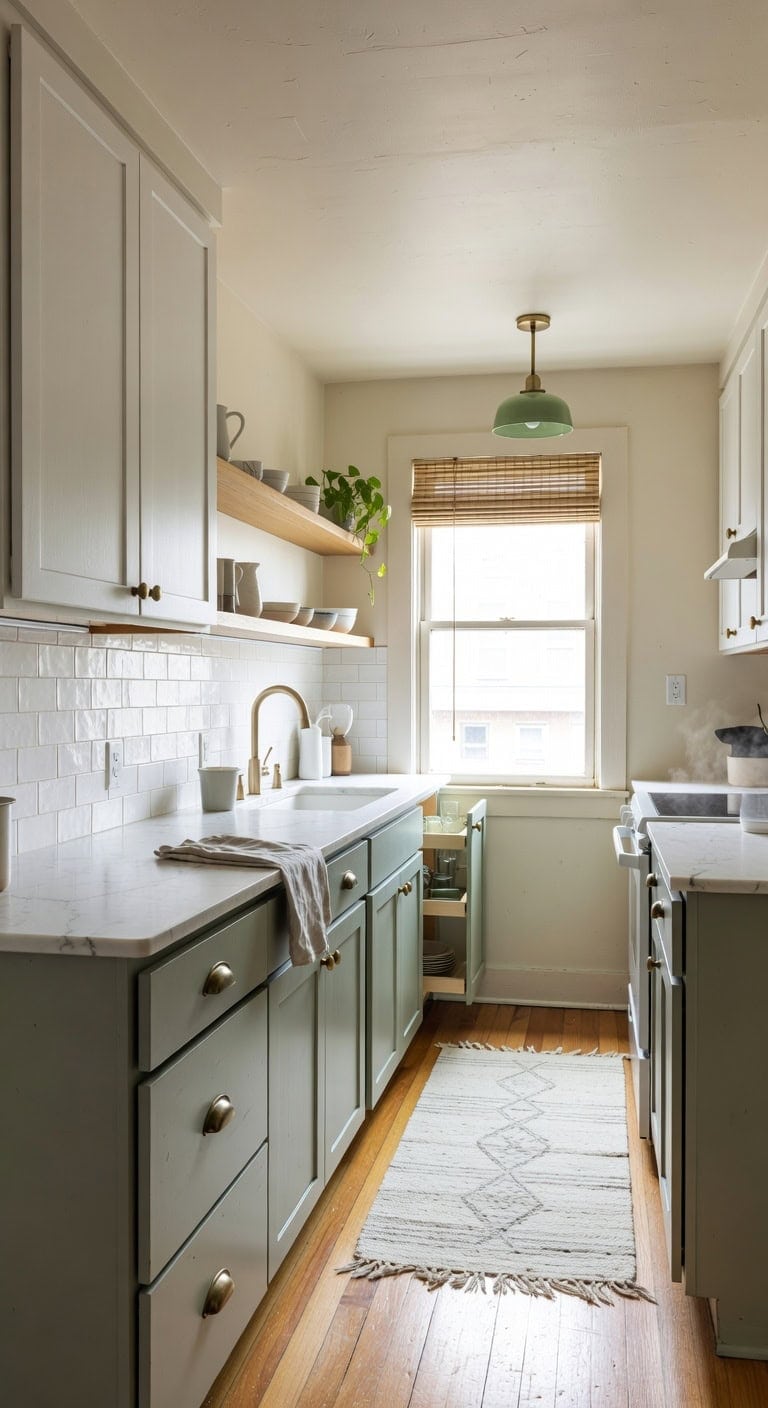 spacious small kitchen cabinetry design
