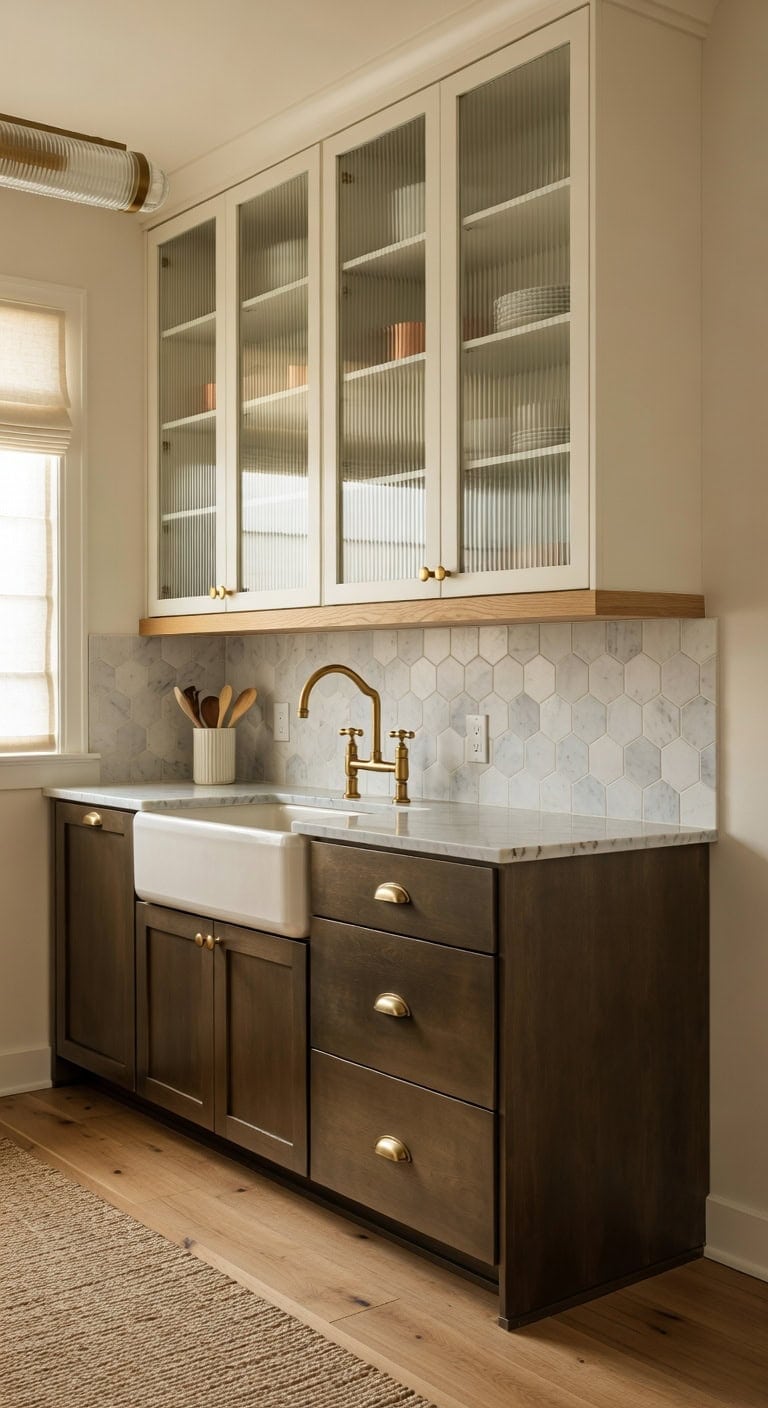 subtle linear vs pronounced grooved glass