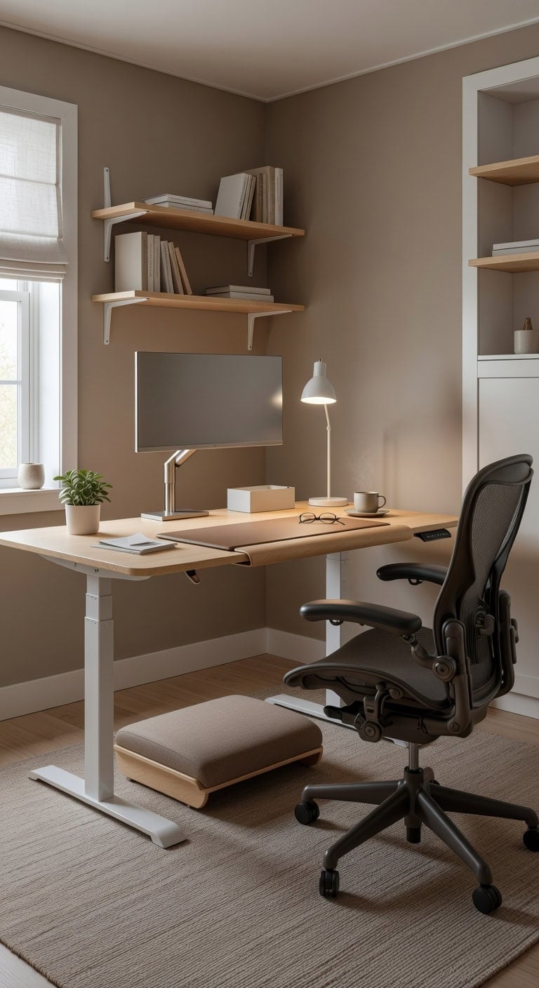supportive calming ergonomic home office