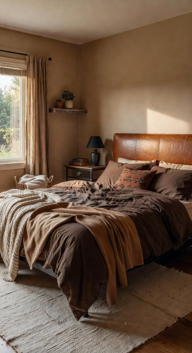 tan leather meets modern accents