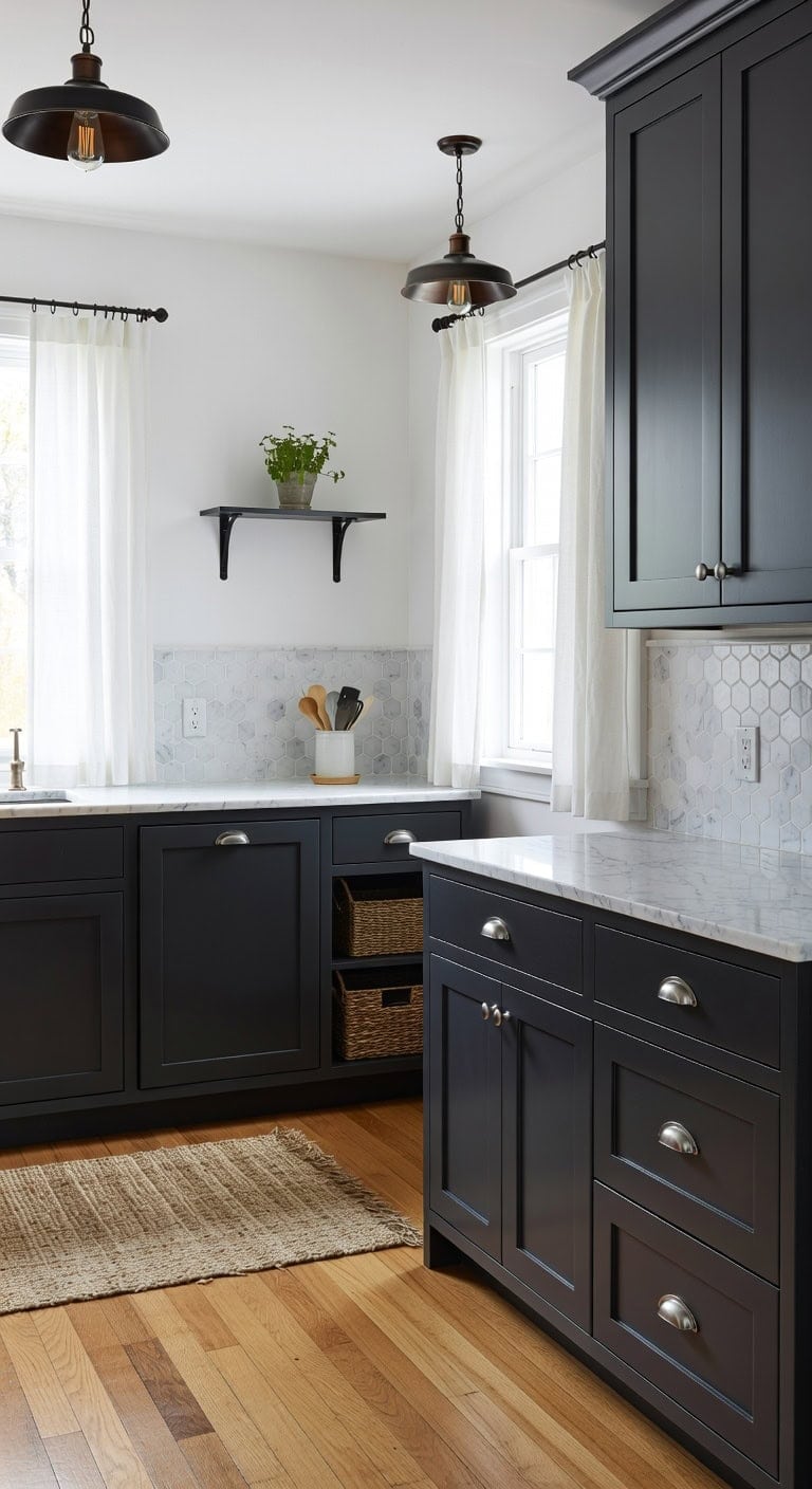 timeless flexible charcoal gray cabinetry