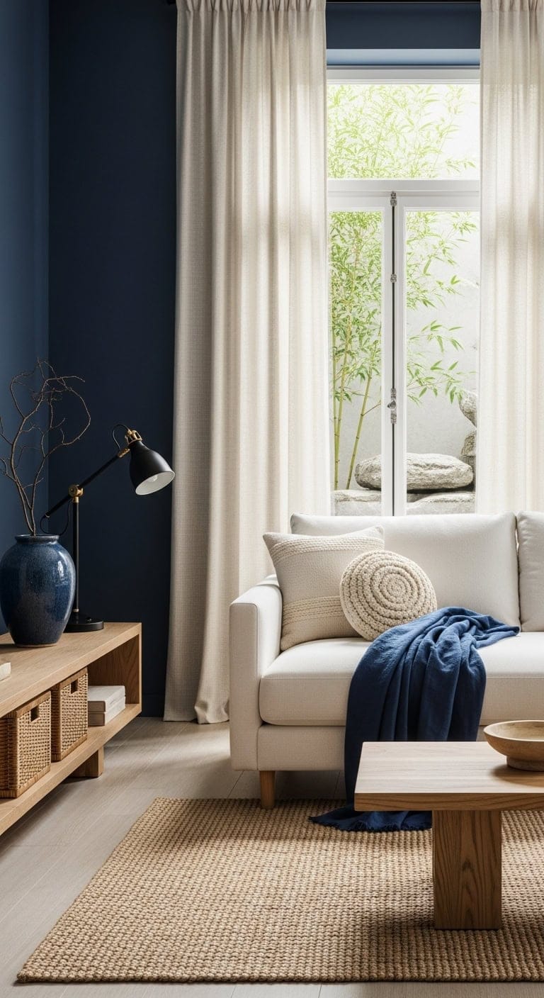 tranquil japandi living room sanctuary