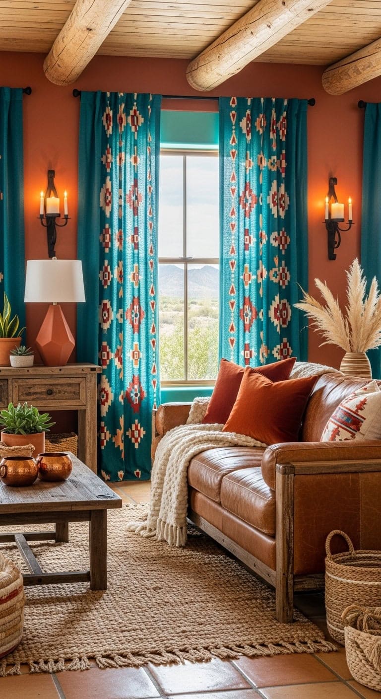 tribal textured turquoise southwestern