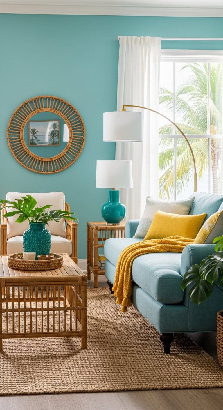 tropical oasis of soothing colors