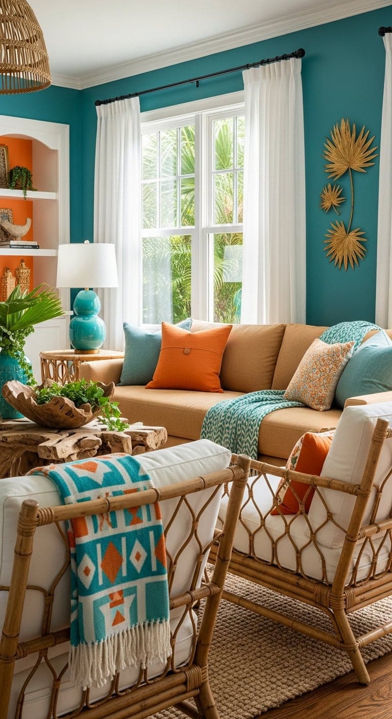 tropical oasis of vibrant colors