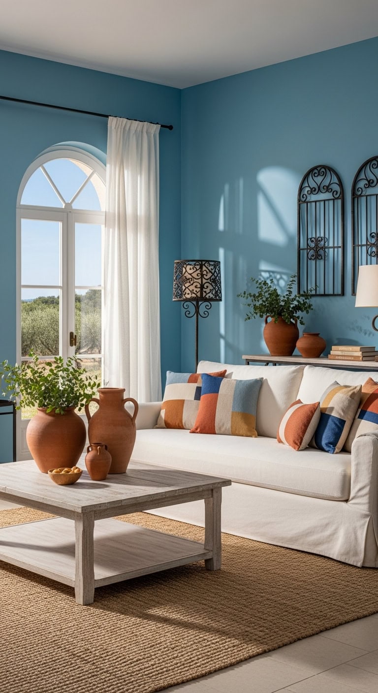 versatile blue cream living room designs