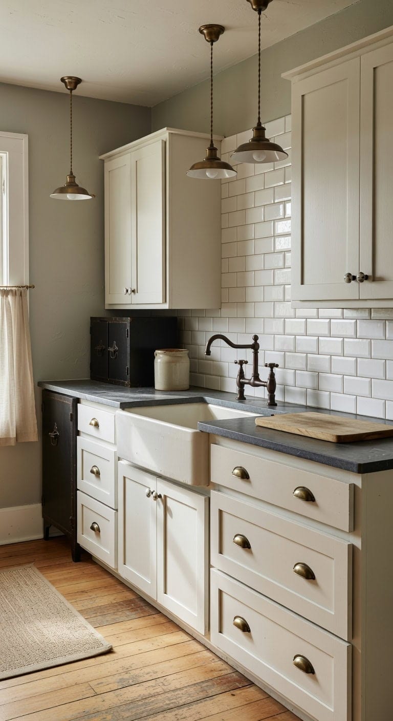 vintage hardware transforms kitchen aesthetic