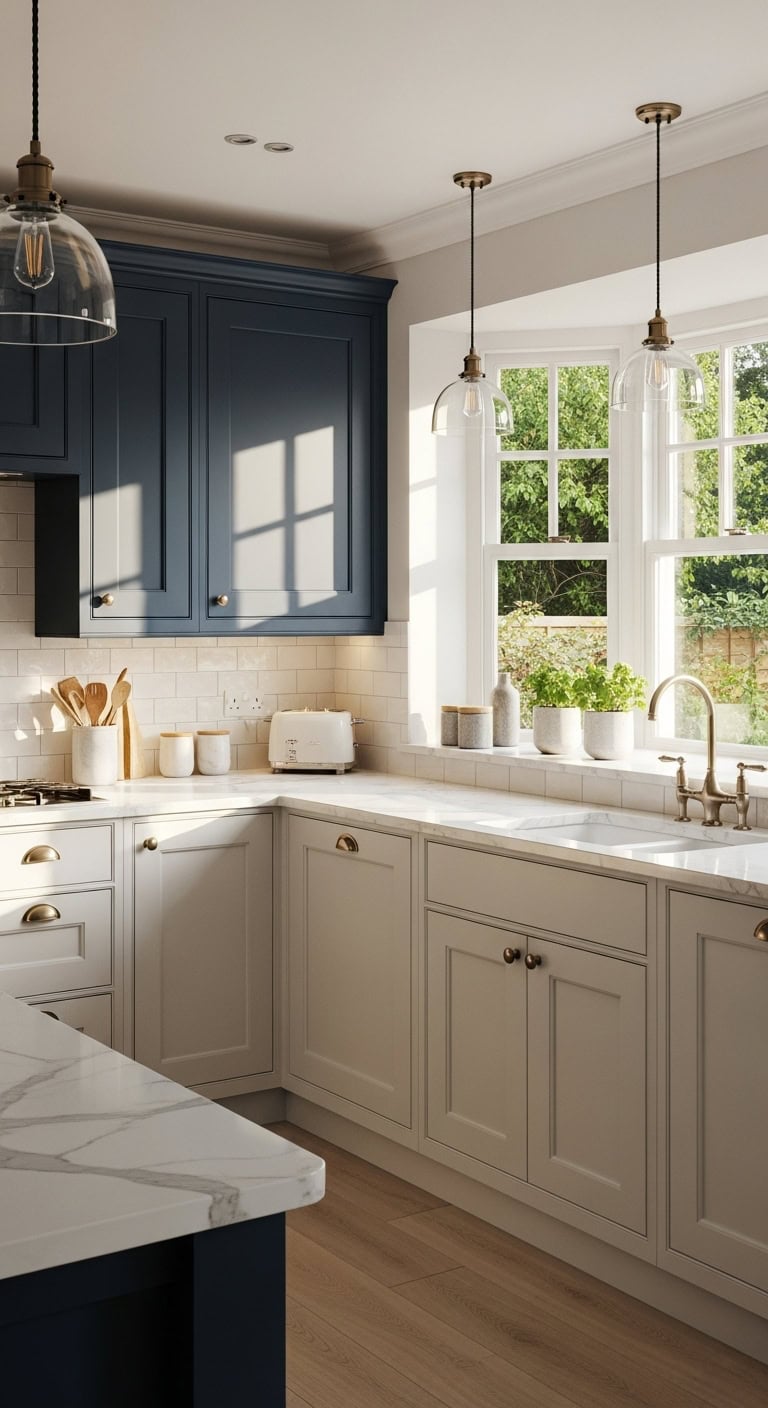 visual interest kitchen cabinets